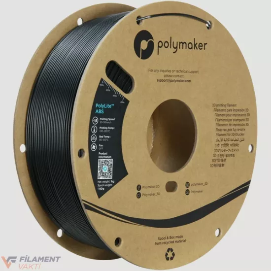 Polymaker PolyLite ABS Filament - Siyah Polymaker PolyLite ABS Filament - Siyah