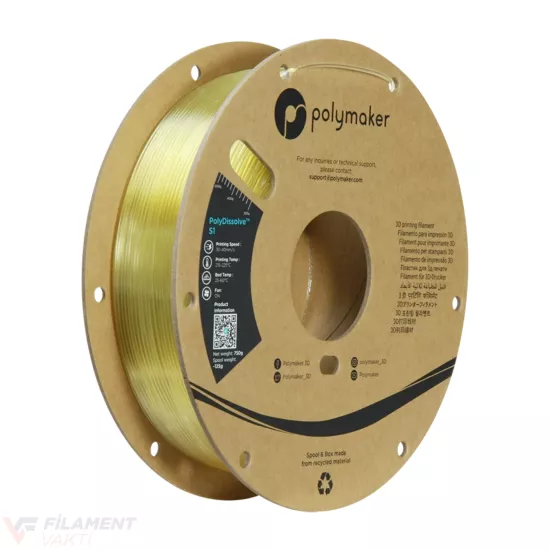 Polymaker PolyDissolve S1 PVA Destek Filamenti 750g Polymaker PolyDissolve S1 PVA Destek Filamenti 750g