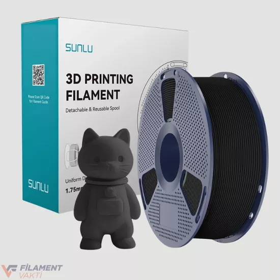 Sunlu PLA Mat Filament - Siyah Sunlu PLA Mat Filament - Siyah