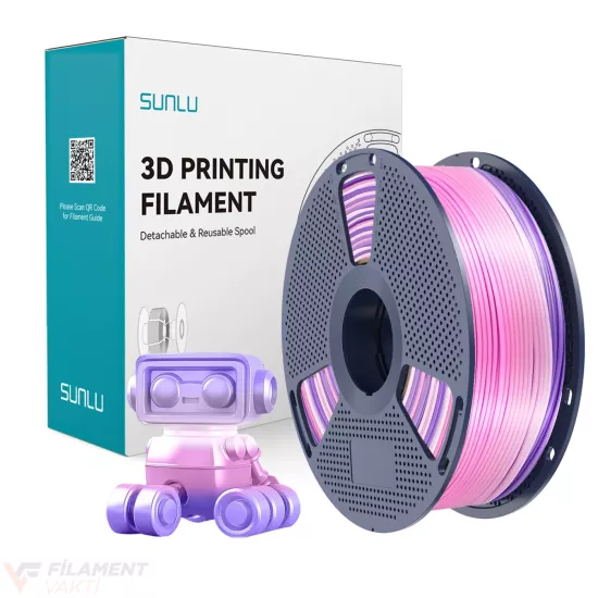 Sunlu Silk PLA+ Filament - Gökkuşağı 3 Sunlu Silk PLA+ Filament - Gökkuşağı 3