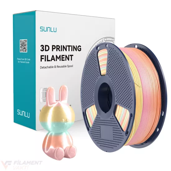 Sunlu Silk PLA+ Filament - Gökkuşağı 5 Sunlu Silk PLA+ Filament - Gökkuşağı 5