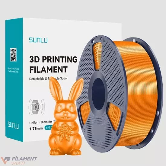 Sunlu Silk PLA+ Filament - Turuncu Sunlu Silk PLA+ Filament - Turuncu