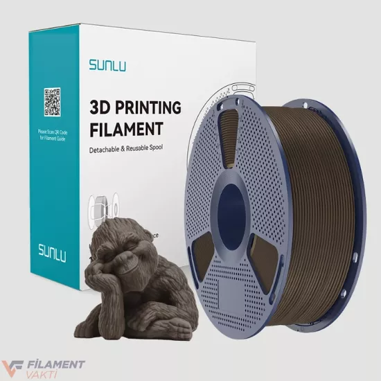 Sunlu Wood Ahşap PLA Filament - Ceviz Sunlu Wood Ahşap PLA Filament - Ceviz